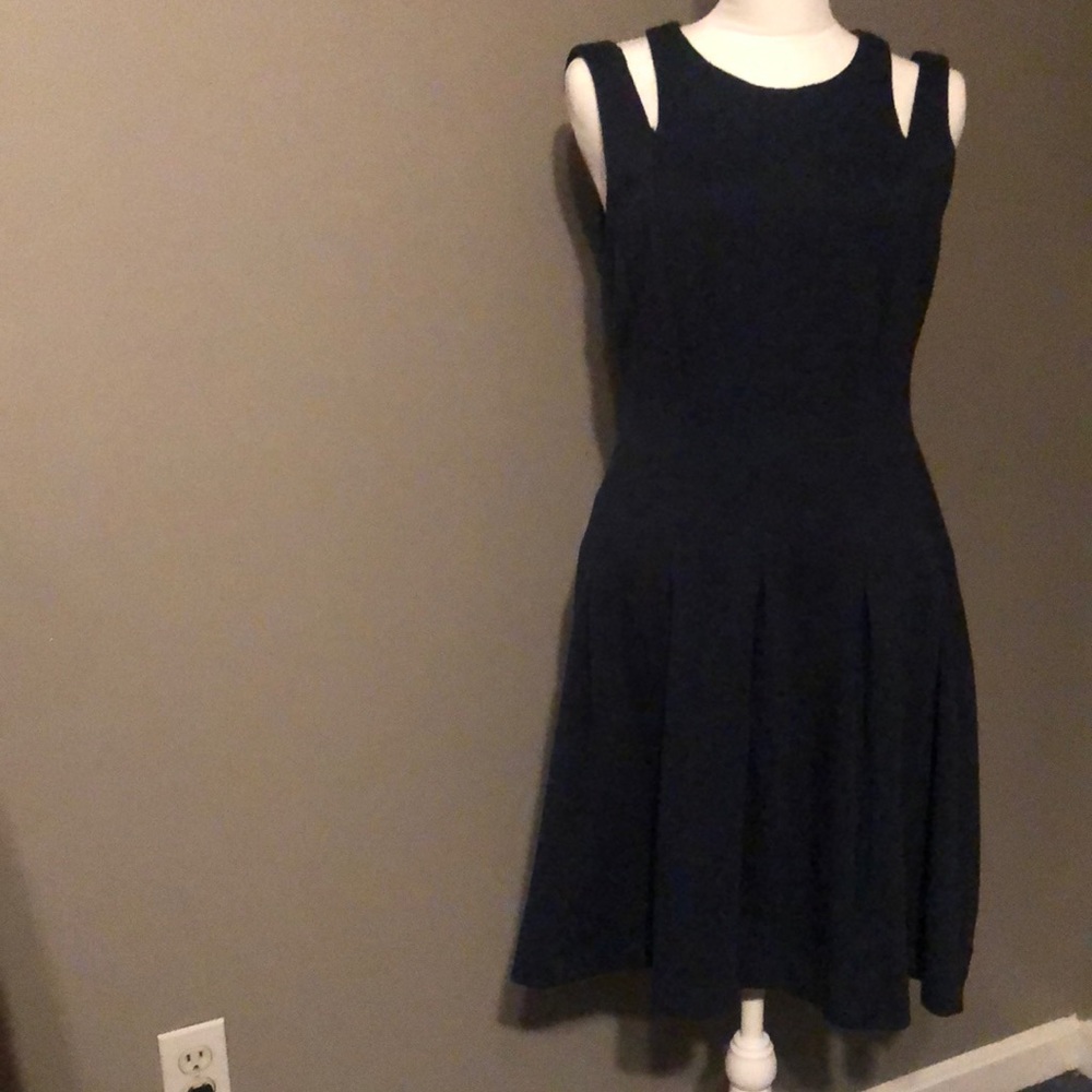 Philosophy- Size Small - pleated/ open shoulder dress - green
